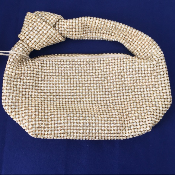 Madison West Crystal Pearl Knot Handbag - Picture 15 of 15